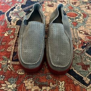 Gravity Defyer Gray Suede Slip Ons, Size 8